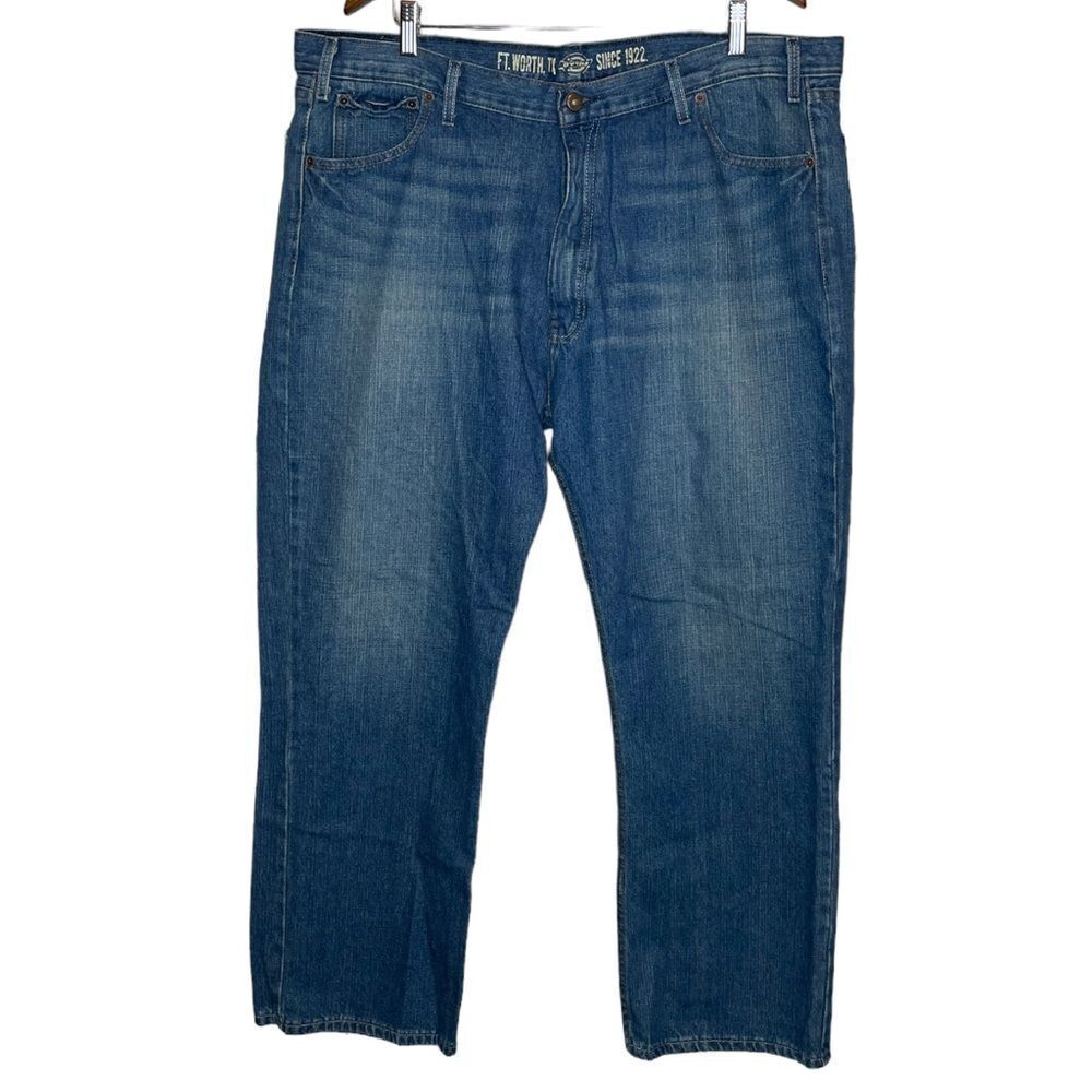 Dickies Relaxed Straight Fit Blue Jeans size 42x30